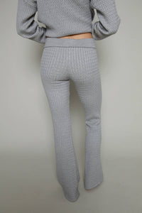 Sister Bloom - Chloe Cable Knit Flared Leggings