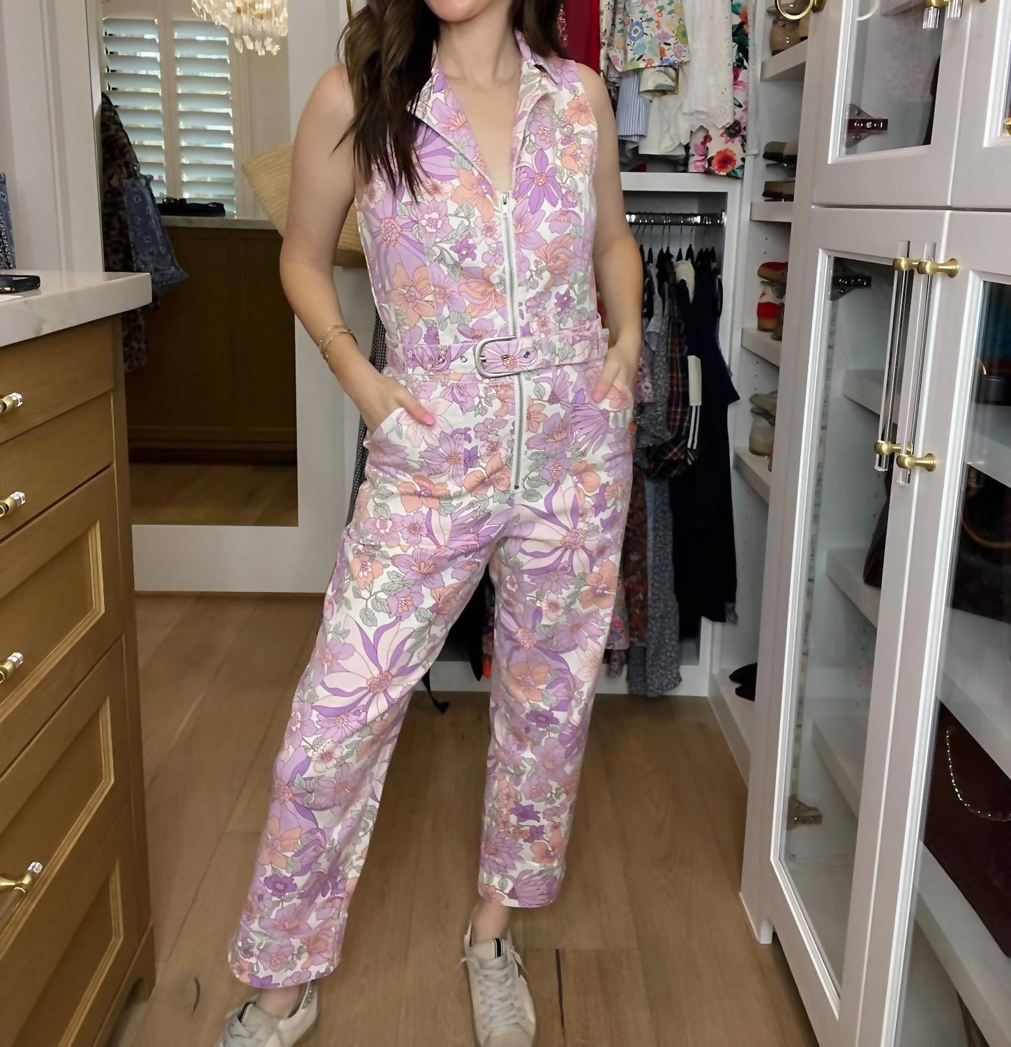 Skies Are Blue - Days Gone By Floral Jumpsuit