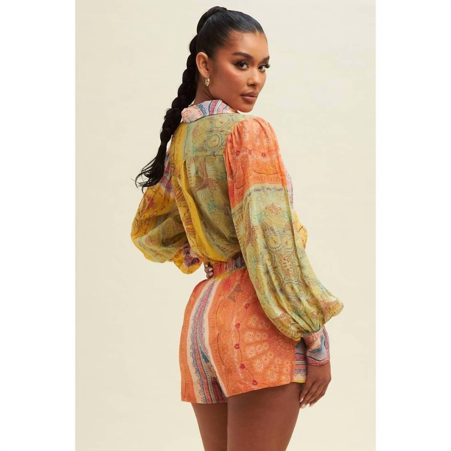 Luxxel - Luxe Patchwork Shorts Set