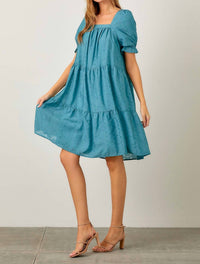 Baevely By Wellmade - Keaton Floral Burnout Tiered Dress