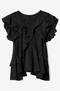 ISABEL MARANT Nalou Top in black 1 - women's shirt - alternate view