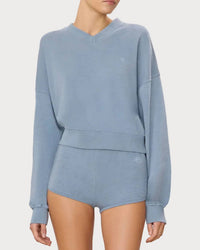 Eterne - Cropped V Neck Sweatshirt