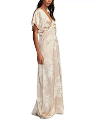 Lucky Brand - Printed Batwing Sleeve Satin Dress