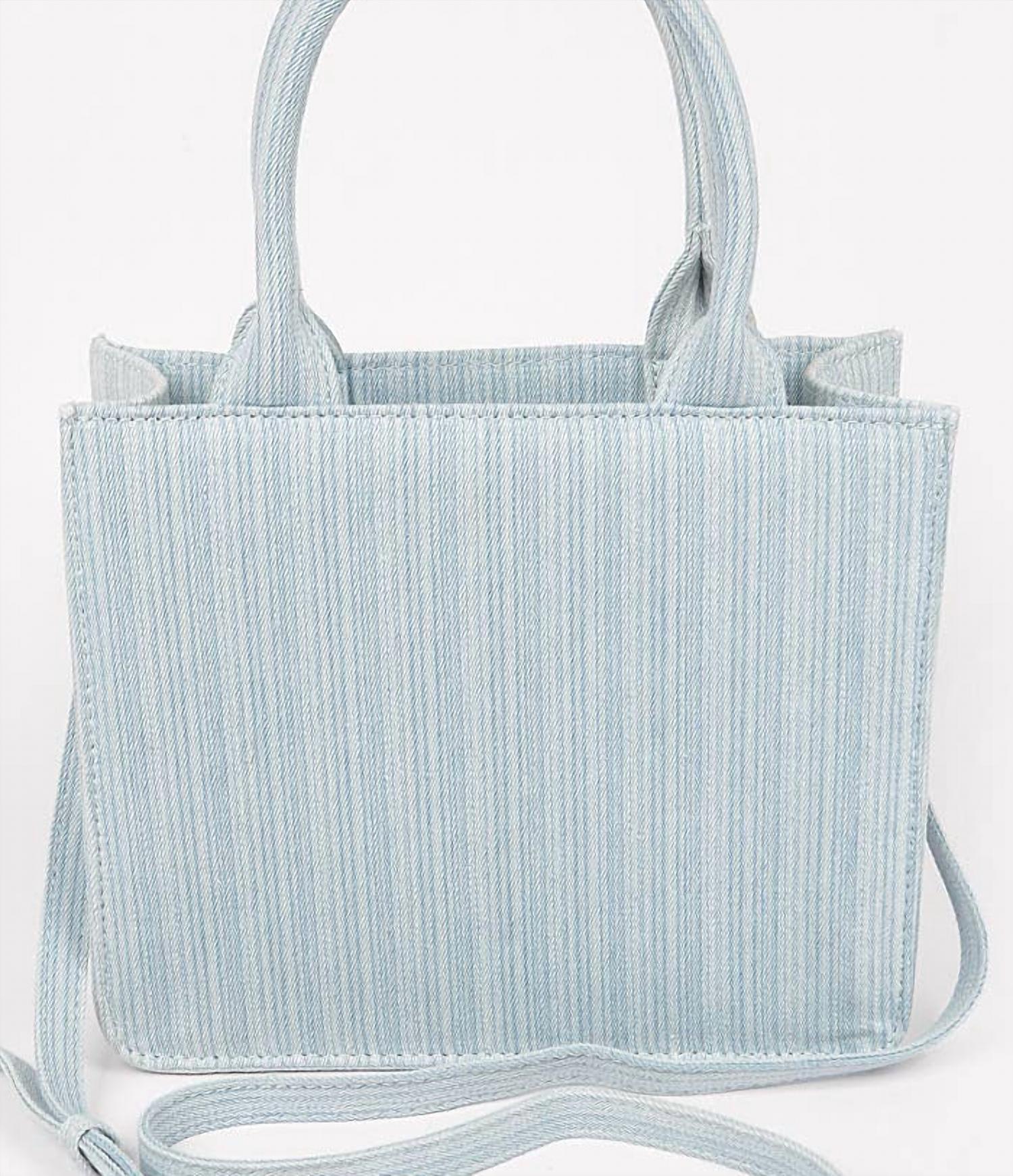 3Am By H&D Accessories - Women's Denim Handle Satchel Bag