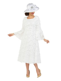 Giovanna - Bell Long Sleeve Fit & Flare Tassel Decor Dress