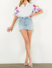Thml - Shell Puff Sleeves Top