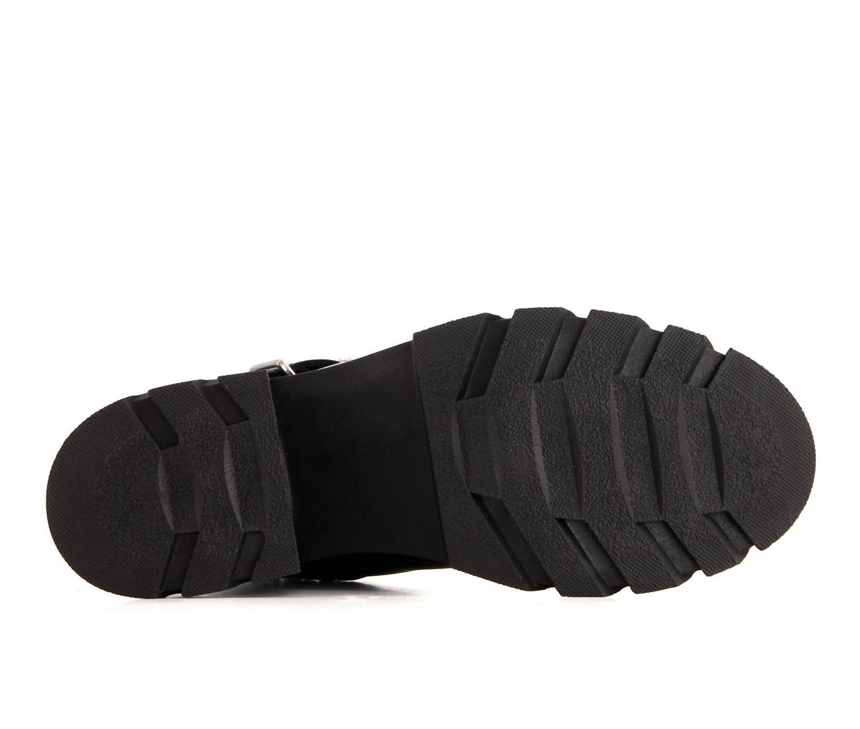 Andrea - Women's Biker Boots With Buckle