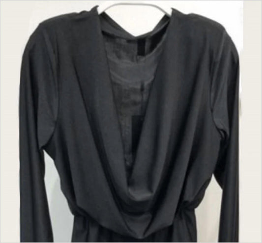 Venti6 - Women's Cowl Neck Long Sleeve Bodysuit