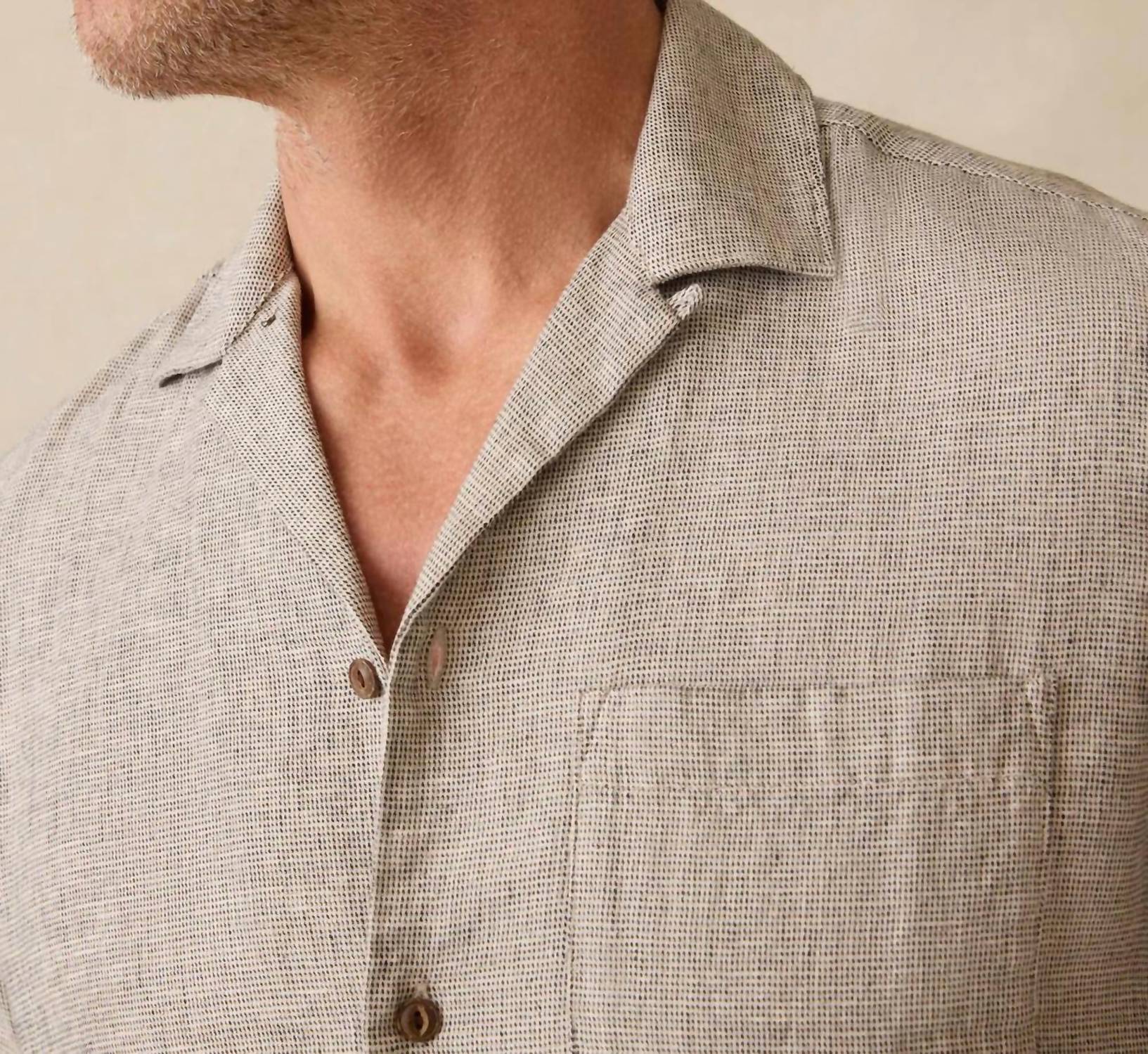 Faherty - Short-sleeve Breeze Camp Shirt