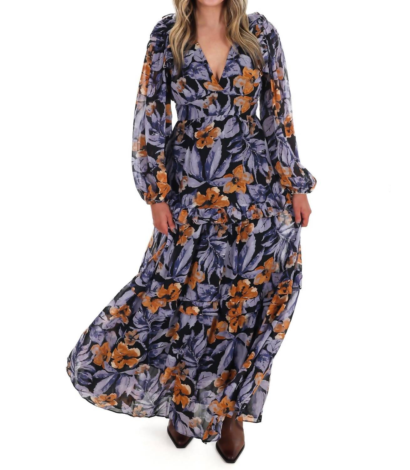 Ee:Some - Petal Path Floral Maxi Dress