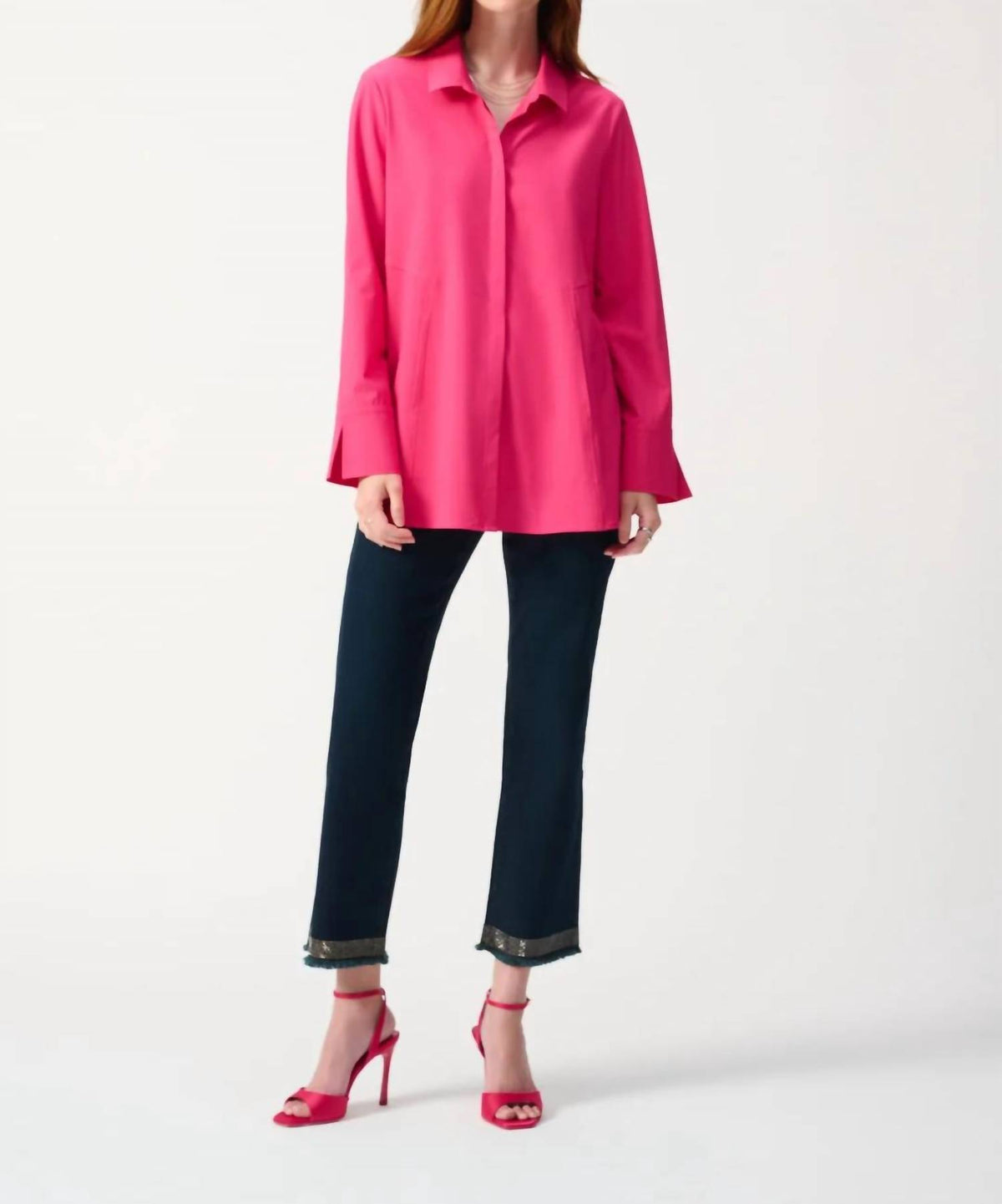 Joseph Ribkoff - Woven Button Down Blouse