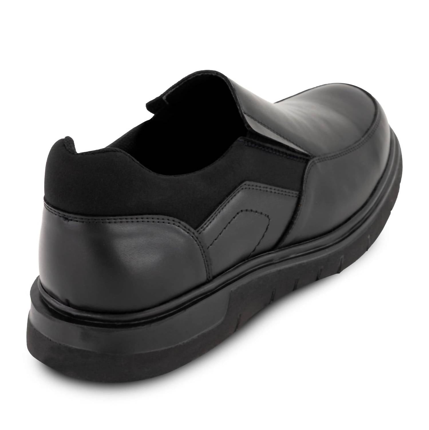 Ferrato Men's Slip On Flat Shoes in black - men's sneaker - detail view