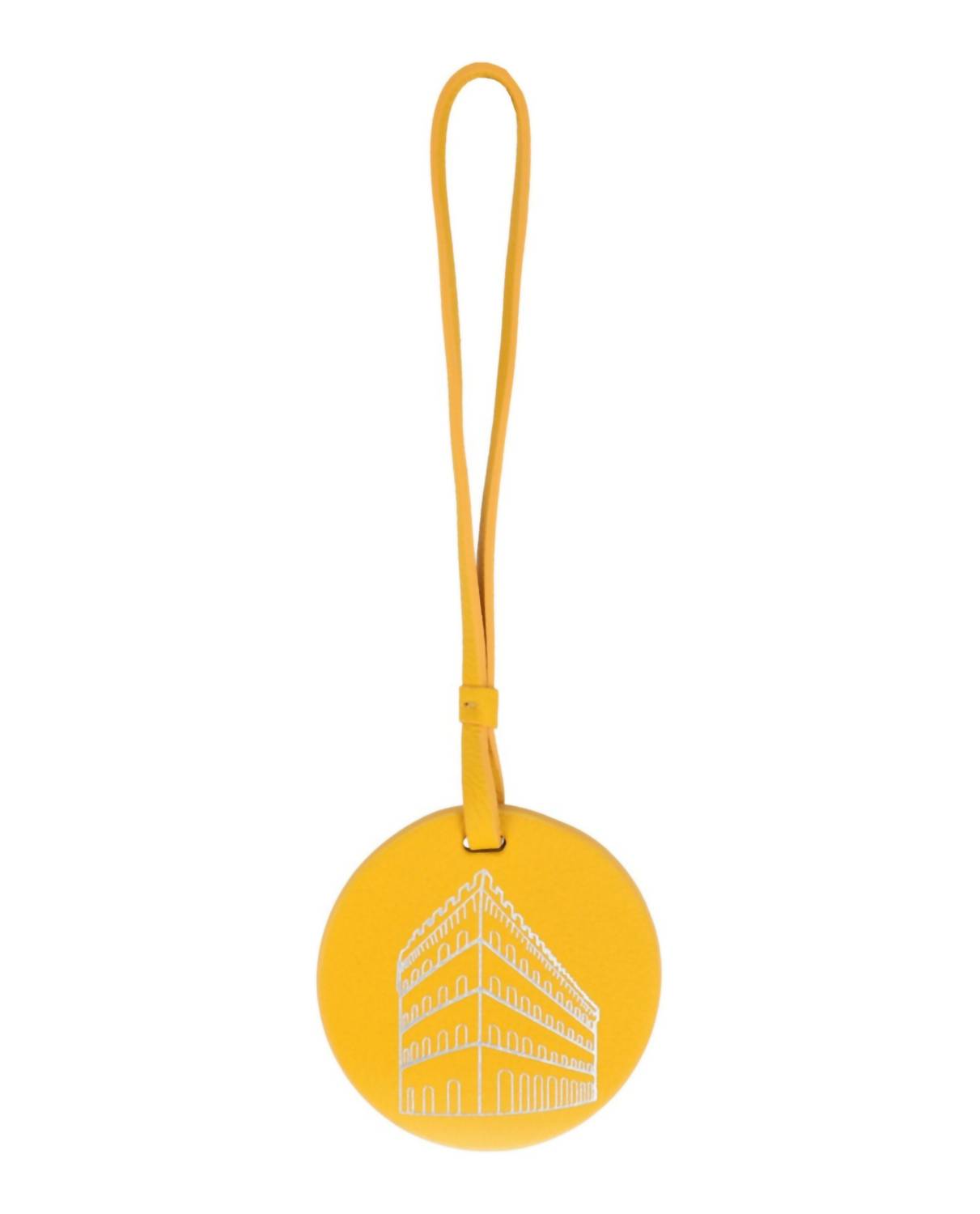 Salvatore Ferragamo Embossed Palazzo Spini Feroni Leather Charm in light yellow - women's item