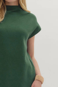 Entro - Mock Neck Sweater Mini Dress