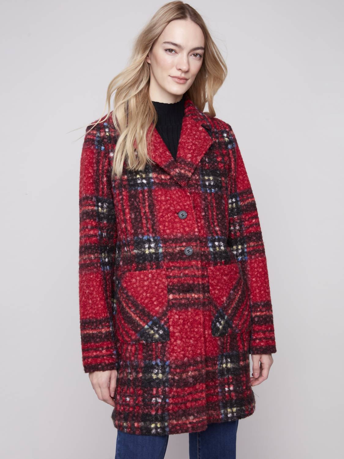 Charlie B - Plaid Bouclé Jacket