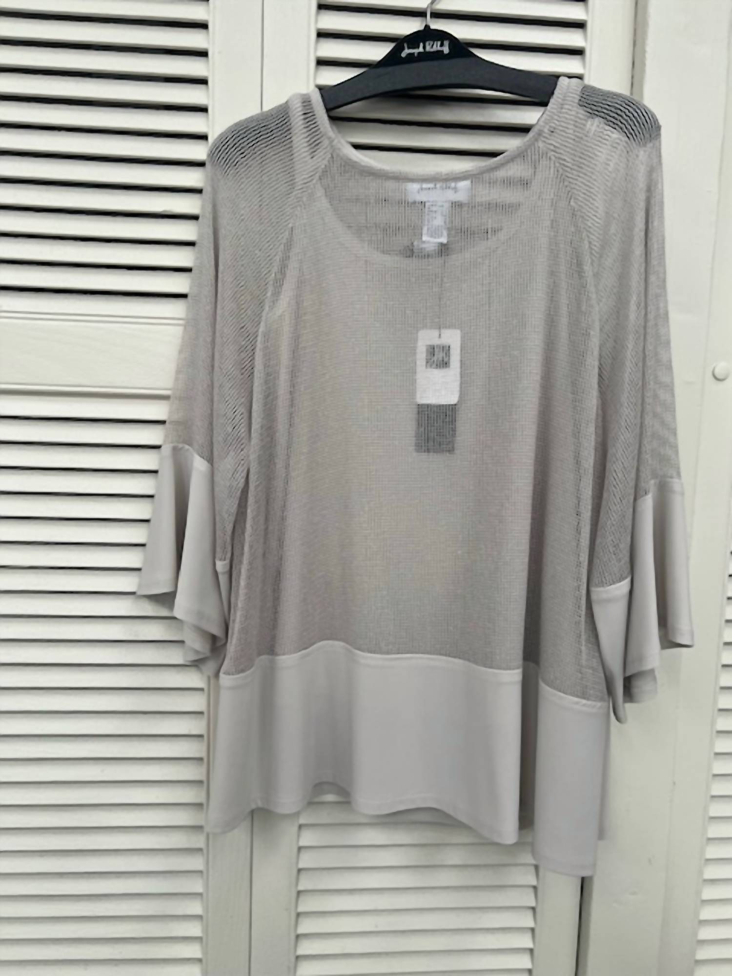 Joseph Ribkoff - Women's Dual Fabric Fishnet Tunic