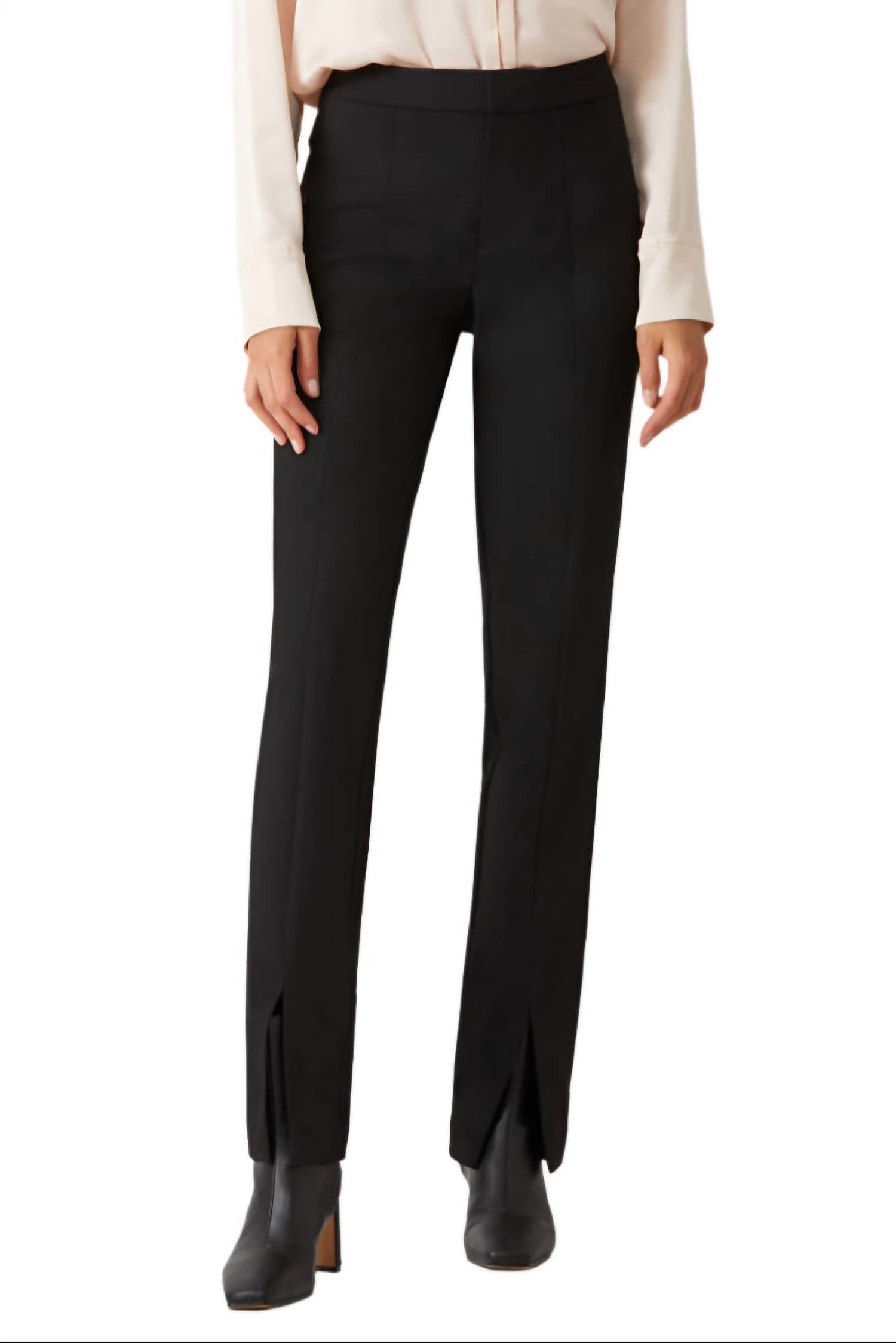 Ecru - Women's Banded Waist Stretch Crepe Pant