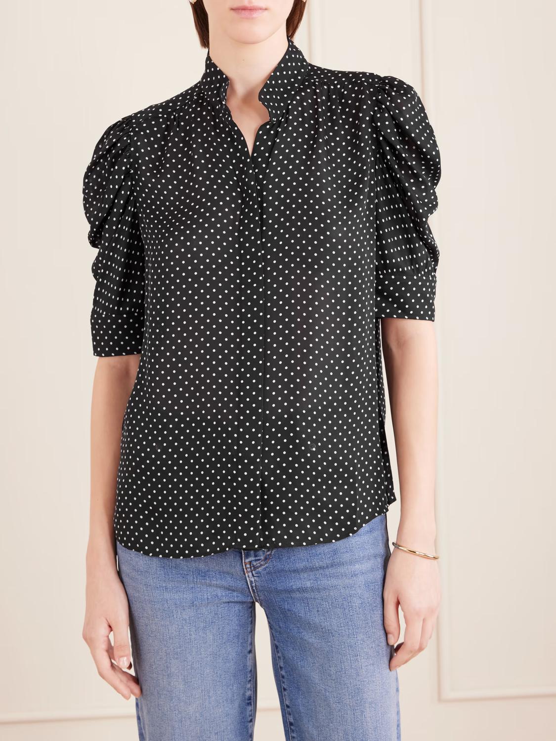 Frame - Gillian Polka Dot Blouse
