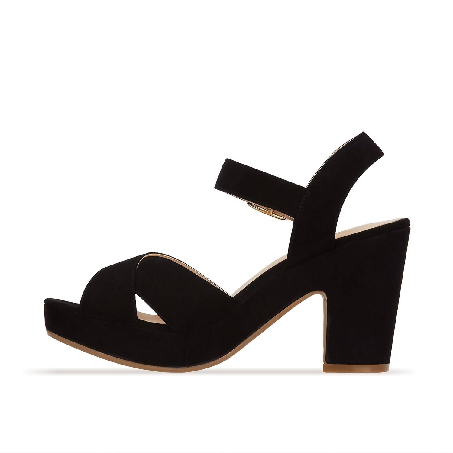 Andrea Women's Platform Sandal in black - women's sandal - detail view