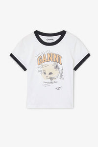 Ganni - Cropped Kitty T-shirt