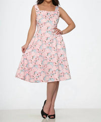 Orchid Bloom - Floral Swing Dress