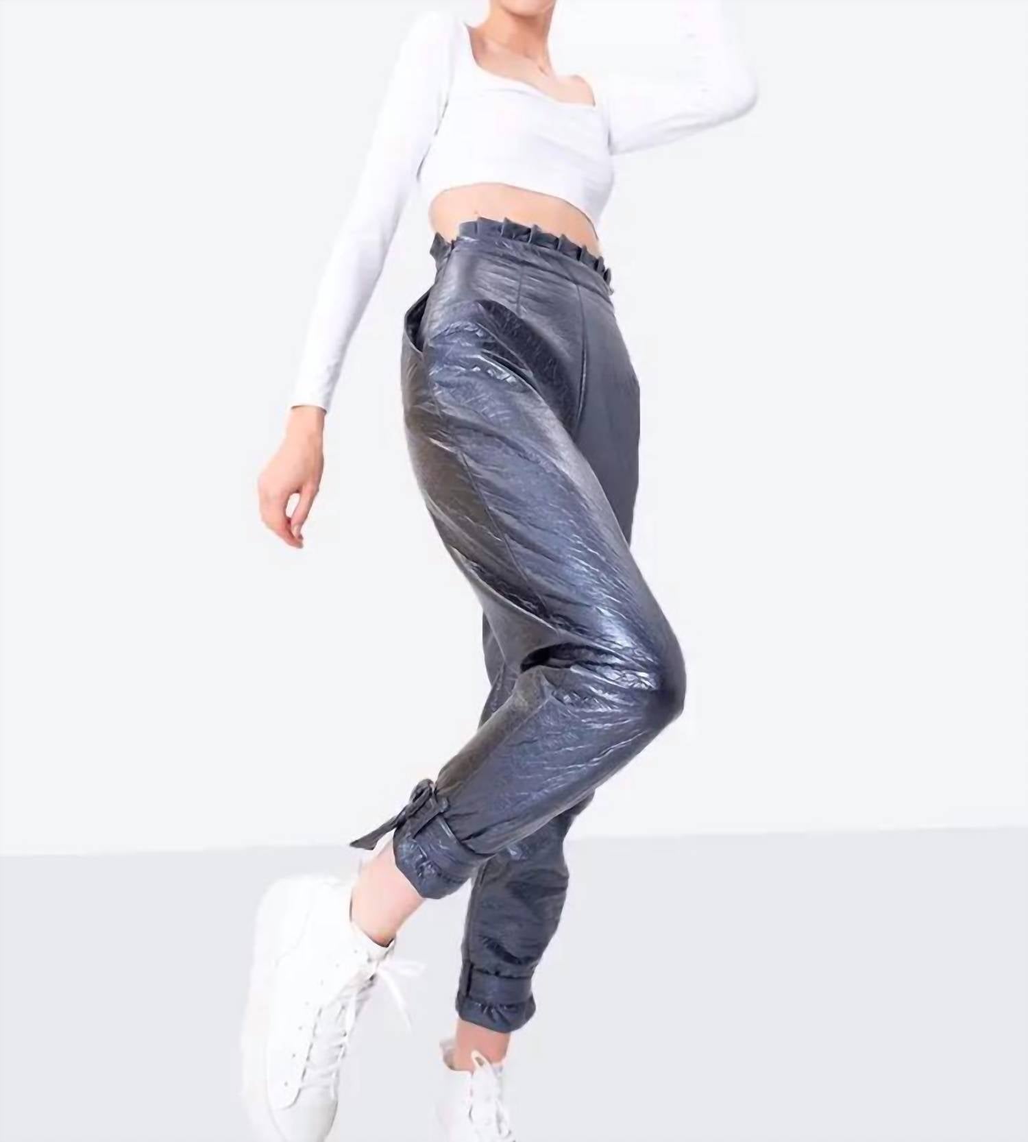 Bsl - Belted Hem Carrot Pants