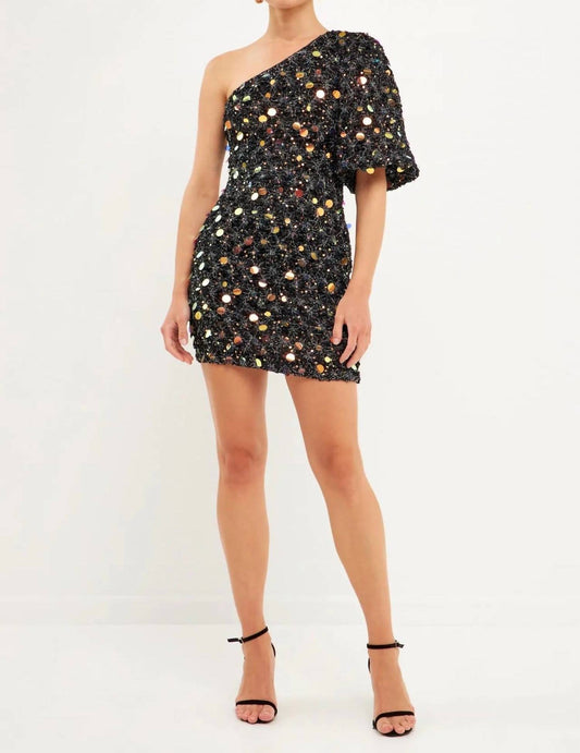 Endless Rose - Sequin One Shoulder Mini Dress