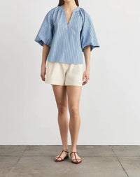 Tanya Taylor - Marine V Neck Balloon Sleeves Top