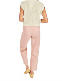 Sadie & Sage Chunky Handknit Sweater Top in ivory - women's sweater - alternate view