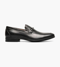 Florsheim Men's Zaffio Moc Toe Bit Loafer in black - men's loafer - detail view