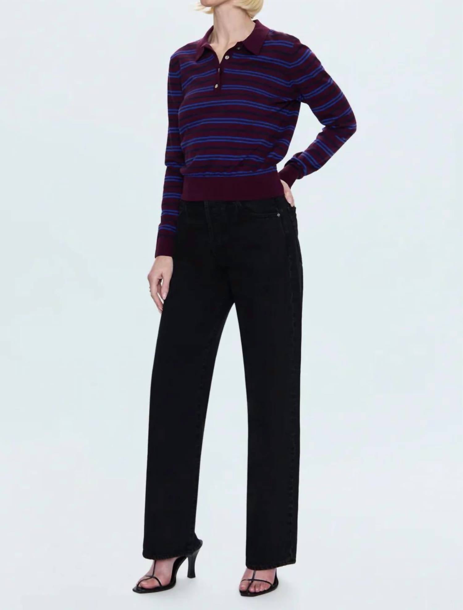 Pistola - Tate High Rise Bowed Straight Leg Jeans