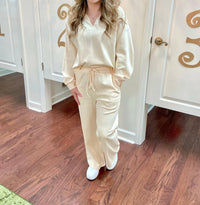 Listicle - Vixen V Neck Sweatshirt And Pants Set