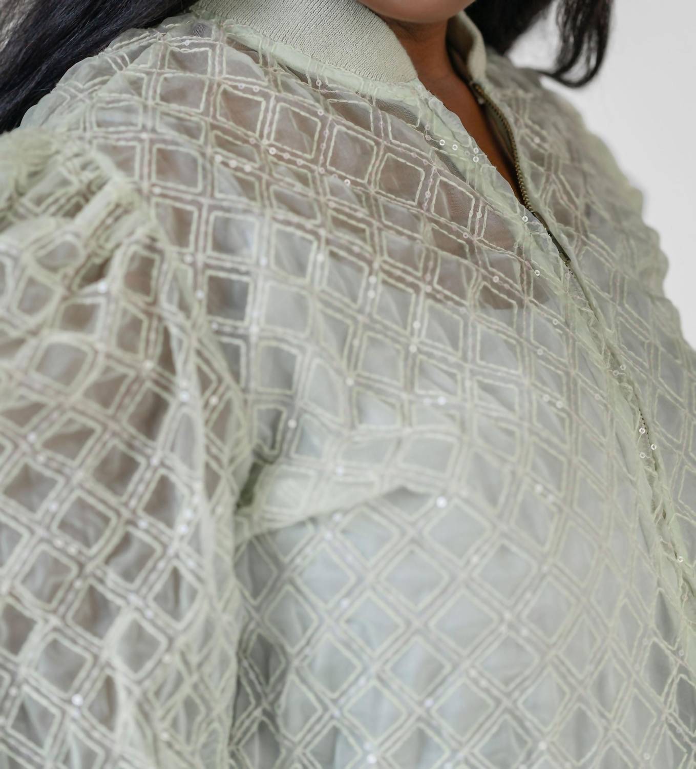 -Bl^Nk- - Ayana Long Sleeve Zip Front Jacket - Plus