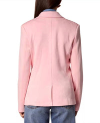 BLUE REVIVAL Women's Removable Insert Helen Blazer in pink denim - women's jacket - detail view