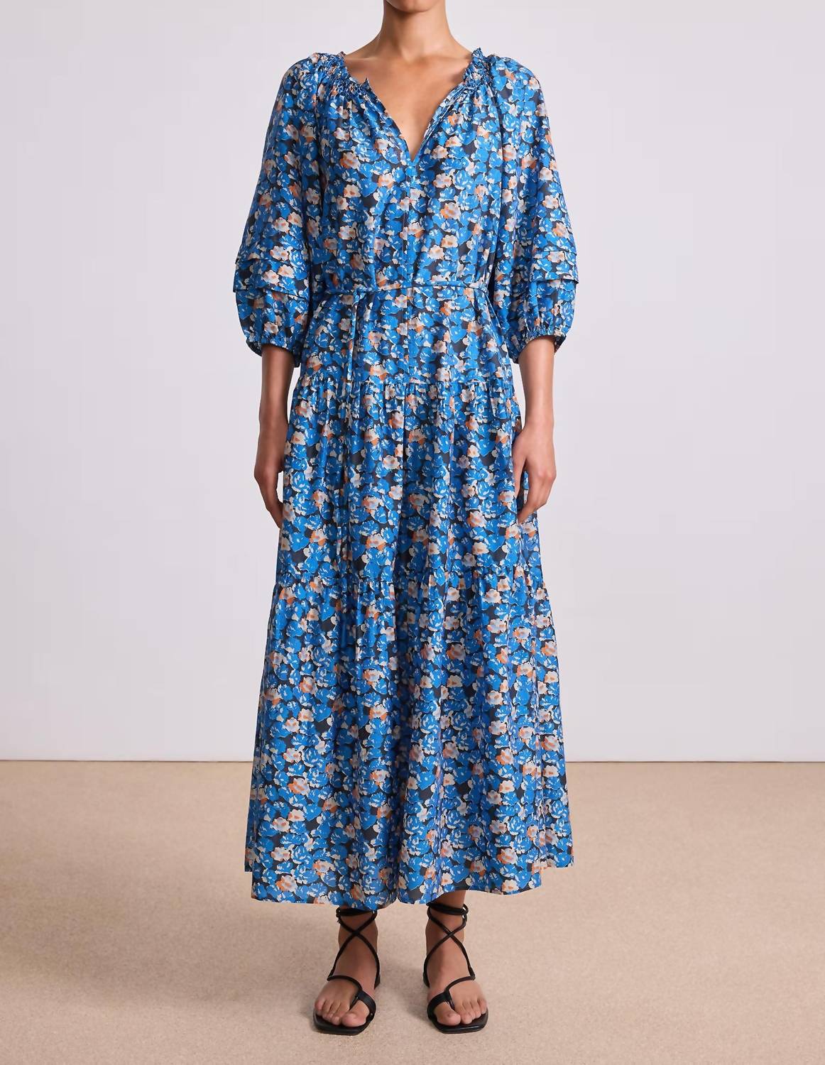 Apiece Apart - Long Sleeve Uva V Neck Dress