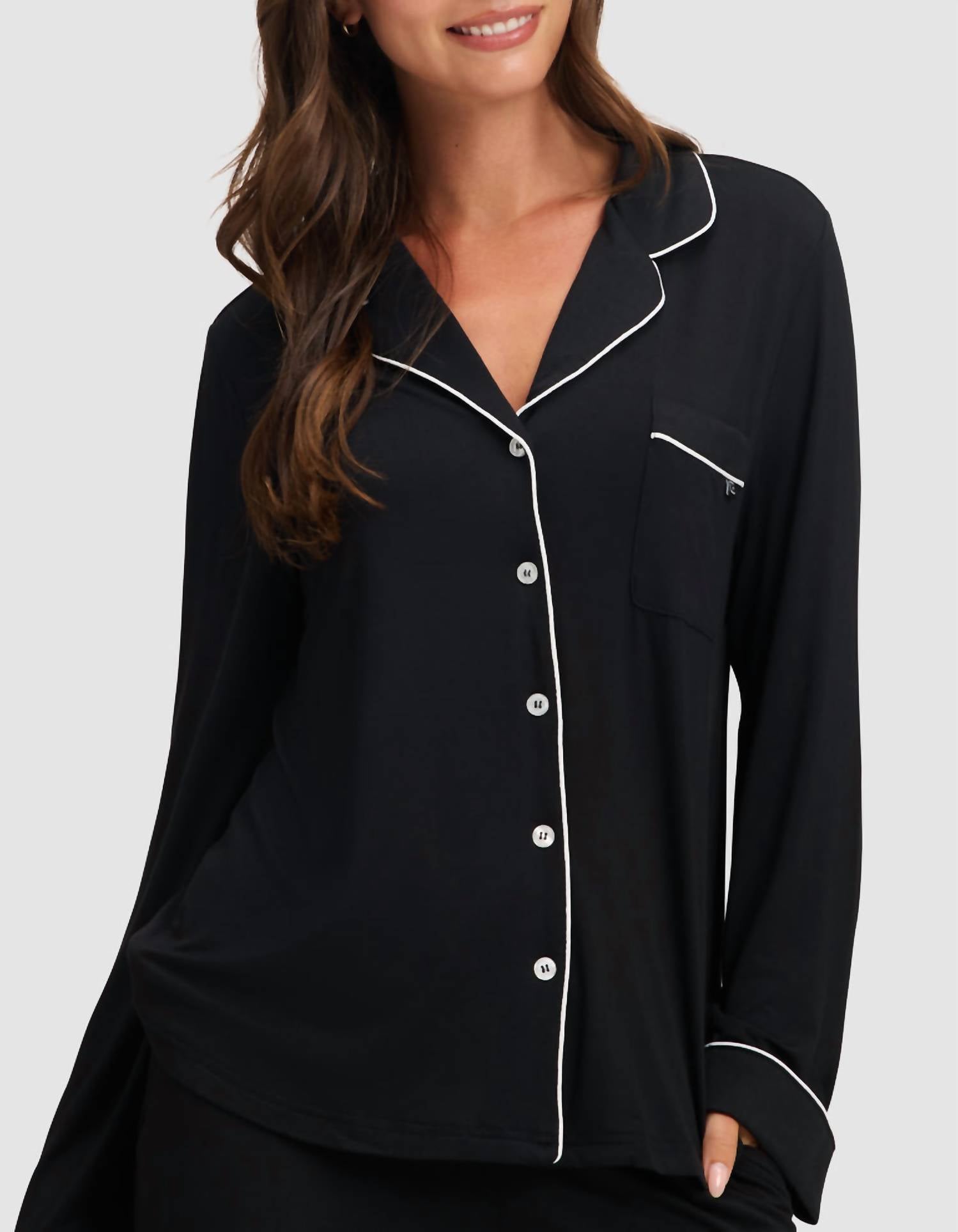 Cozy Earth - Long Sleeve Bamboo Stretch-knit Pajama Top