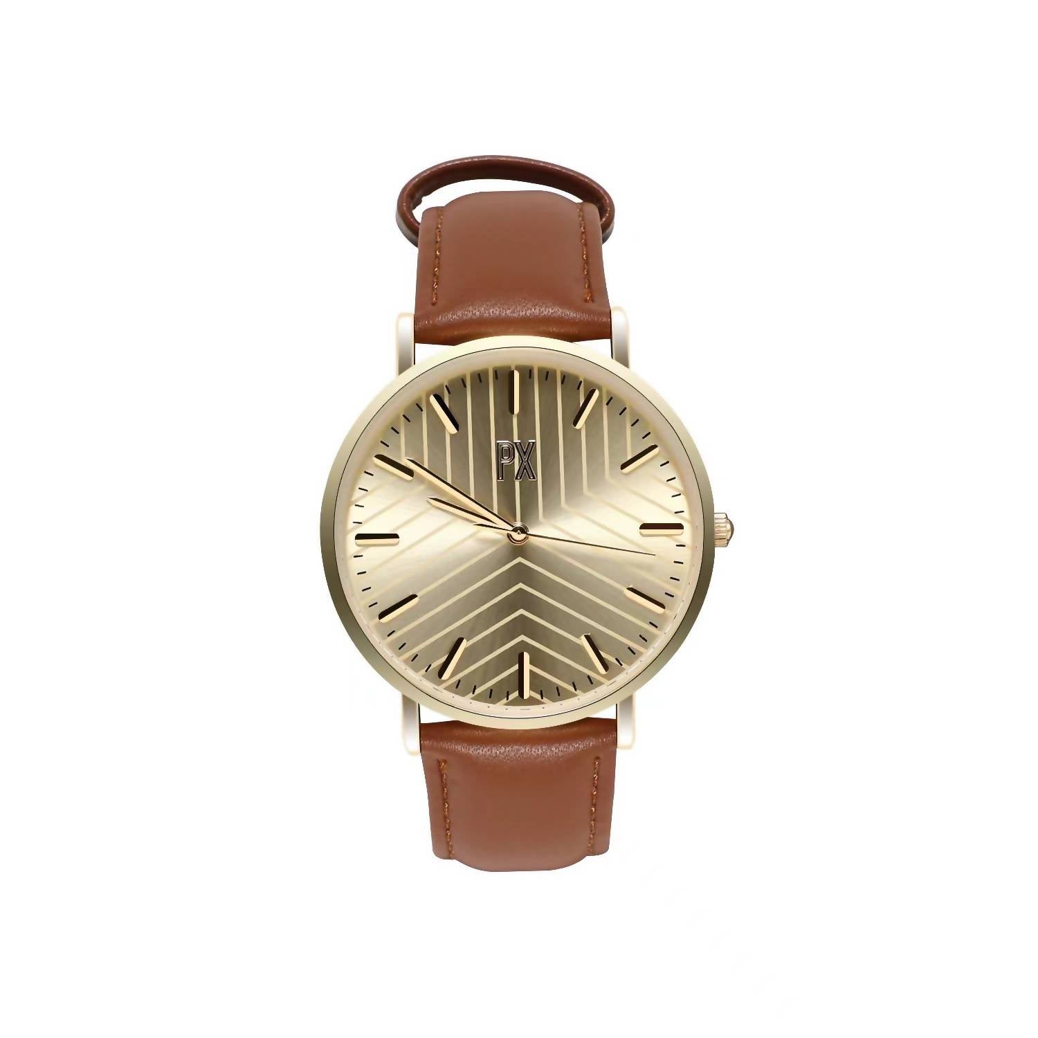Px - Men's Terry Leather Strap Watch