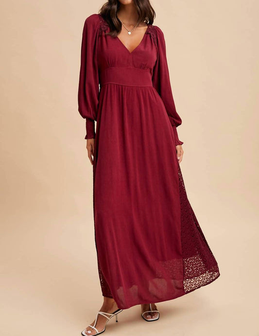 In-Loom - Midnight Lace Maxi Dress