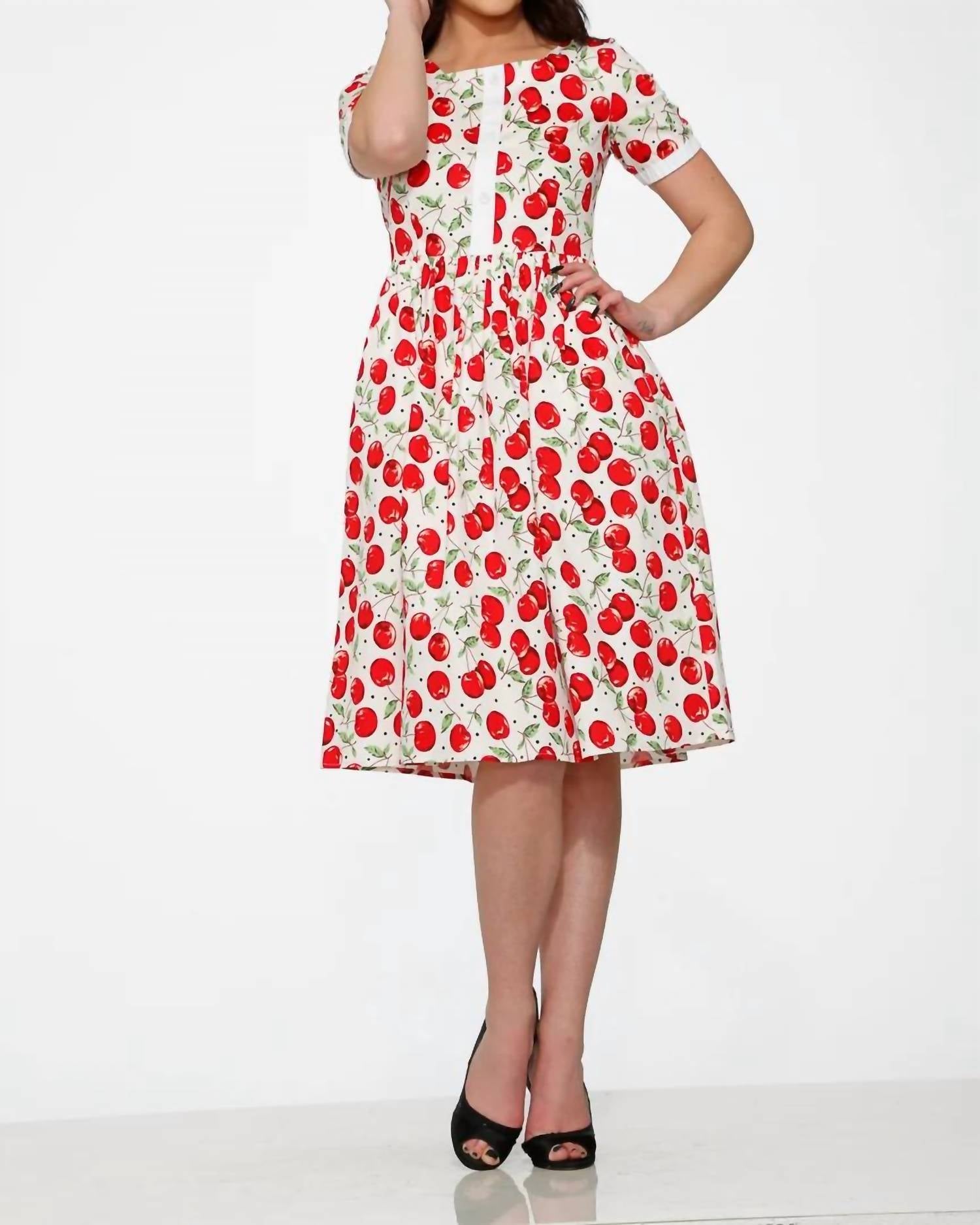 Orchid Bloom - Short Sleeve Cherry Dress