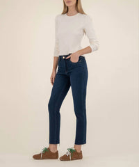KUT FROM THE KLOTH Reese Straight Leg With Raw Hem Jeans in courageously - women's jeans - alternate view