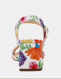 Betsey Johnson - Women's Tamy Floral Beaded Block Heel Sandals