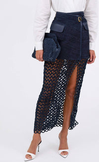 Nonchalant Label Bria Maxi Skirt in denim - women's skirt