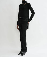 TOTEME Low Waist Slim Trousers in black - women's pants - alternate view