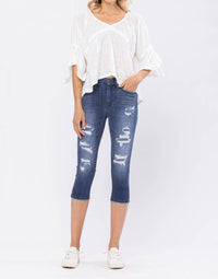 Judy Blue - Perfect Patch Capri Jeans