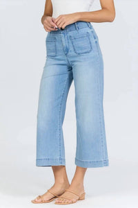Dear John Denim - Audrey High Rise Wide Leg Cropped Jeans