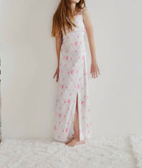 THEME Charlotte Vintage Long Dress in pink romantic rose - kids' dress