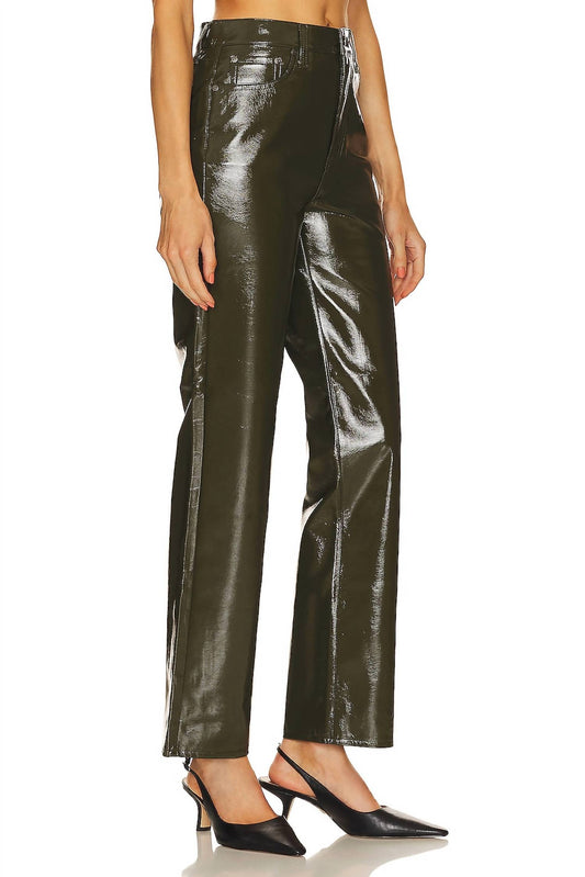 Pistola - Cassie Faux Leather Straight Fit Jeans