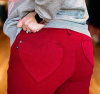 Judy Blue - Heart Shaped Back Pockets Straight Jeans