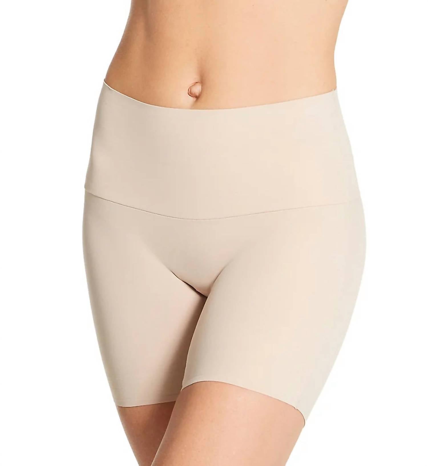 Miraclesuit Comfy Curves Waistline Bike Pants in beige - women's shorts