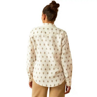 ARIAT Pocklington Long Sleeve Blouse in echoing motif - women's blouse - alternate view